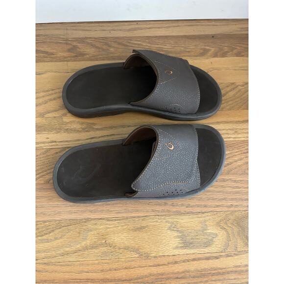Olakai Nalu Men’s Versatile Slide Sandals Brown Size 9